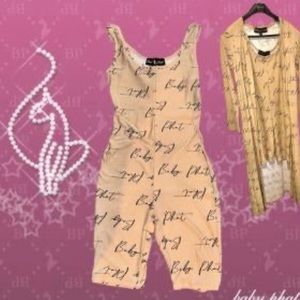Baby Phat Matching Romper & Robe I Brown Jumpsuit | 2 Piece Set |
Loungewear